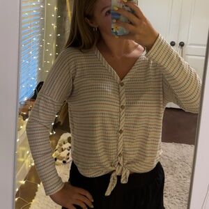 Light Knit Button Down Sweater